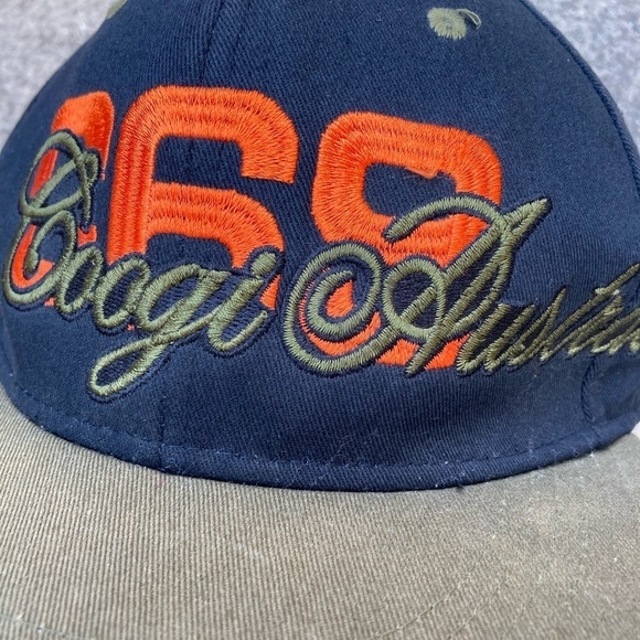 Men's COOGI Australia Black 069 Fitted Hat 7 1/2 Embroidery Cotton Nice RN101372 - Picture 2 of 11